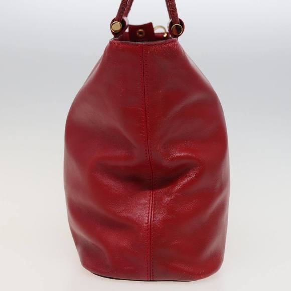 CELINE Hand Bag Leather 2way Red Auth yk13083 - Picture 4 of 16